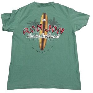 Ron Jon Surf Shop Clearwater Mens Medium Green Heavyweight Custom‎ Surfboards